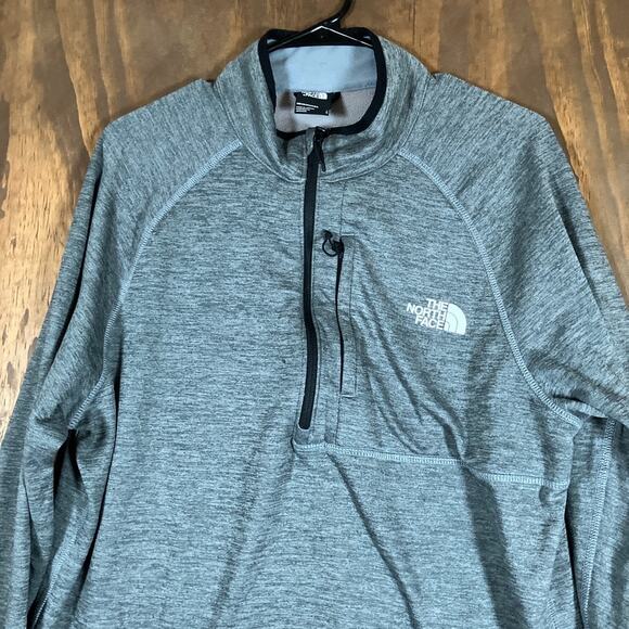 The North Face Mens Sweater Gray Canyonlands Fleece 1/4 Zip Long Sleeve Large - Picture 2 of 12